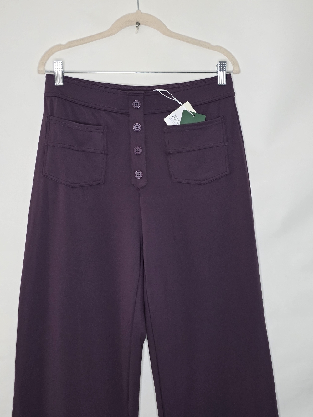 Halara Flex Straight Leg Pants Size L Four-Way Stretch Pull-on with Pockets NEW - Picture 3 of 14